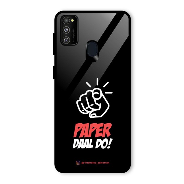 Paper Daal Do Black Glass Back Case for Galaxy M21