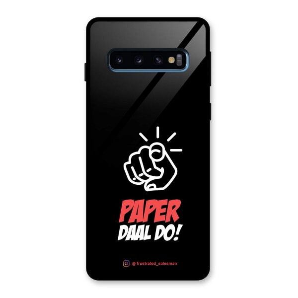 Paper Daal Do Black Glass Back Case for Galaxy S10