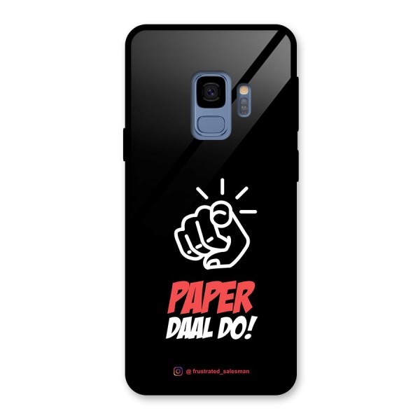 Paper Daal Do Black Glass Back Case for Galaxy S9