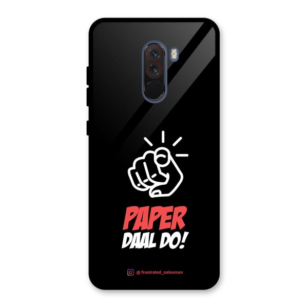 Paper Daal Do Black Glass Back Case for Poco F1