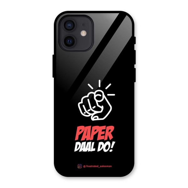 Paper Daal Do Black Glass Back Case for iPhone 12