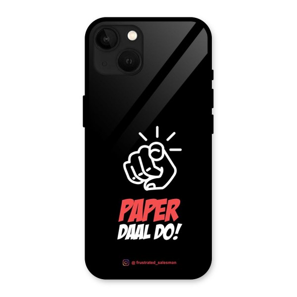 Paper Daal Do Black Glass Back Case for iPhone 13