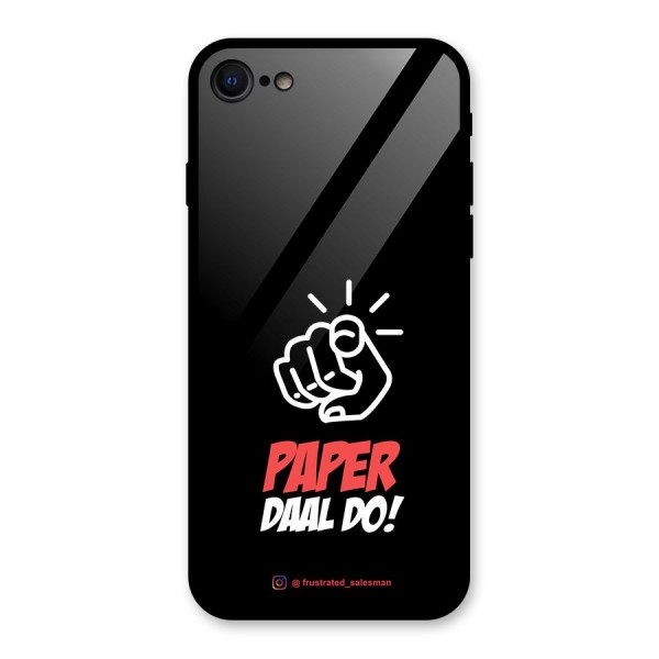 Paper Daal Do Black Glass Back Case for iPhone 8