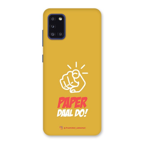 Paper Daal Do Mustard Yellow Back Case for Galaxy A31