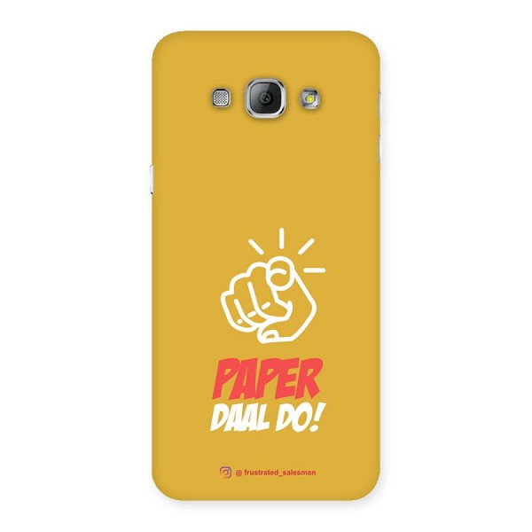 Paper Daal Do Mustard Yellow Back Case for Galaxy A8