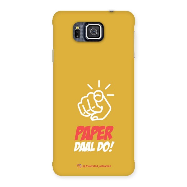 Paper Daal Do Mustard Yellow Back Case for Galaxy Alpha