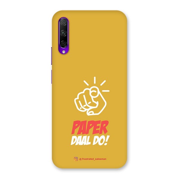 Paper Daal Do Mustard Yellow Back Case for Honor 9X Pro