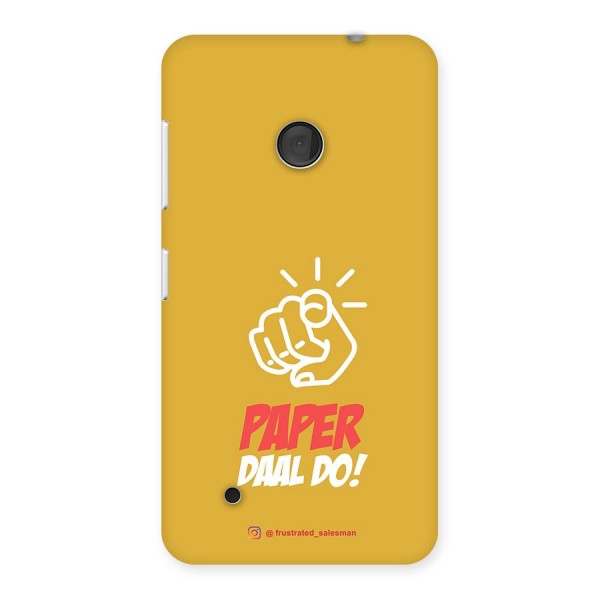 Paper Daal Do Mustard Yellow Back Case for Lumia 530