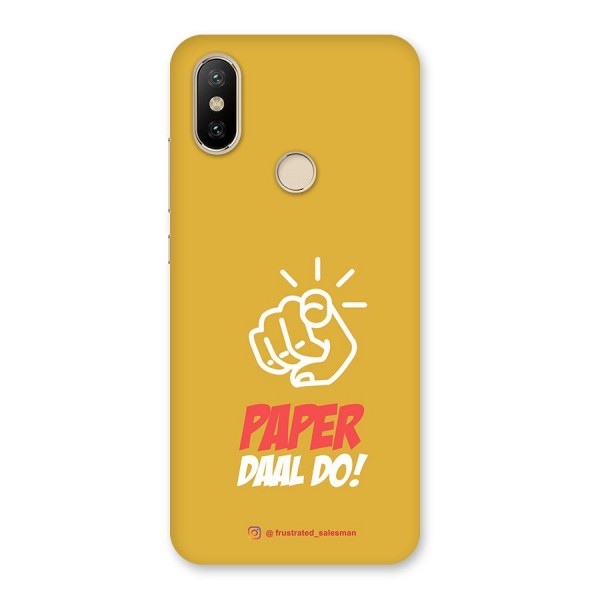 Paper Daal Do Mustard Yellow Back Case for Mi A2