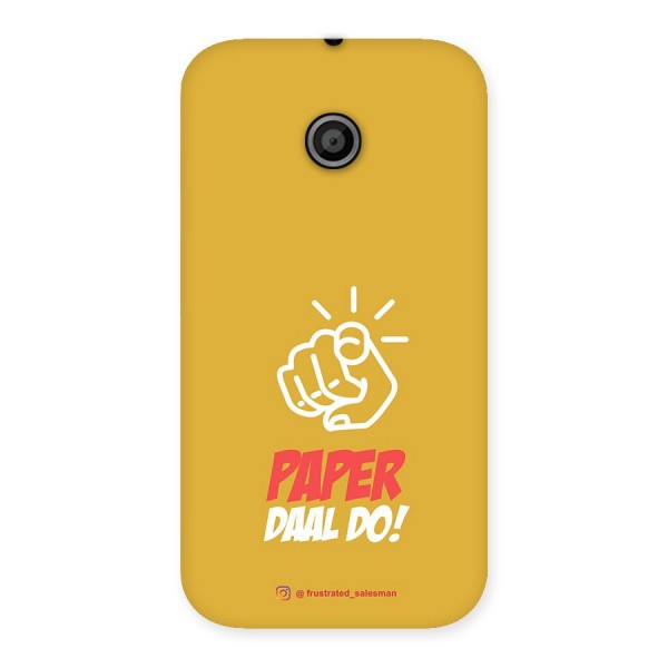 Paper Daal Do Mustard Yellow Back Case for Moto E