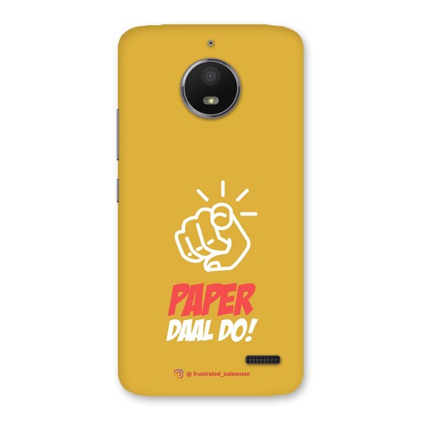 Paper Daal Do Mustard Yellow Back Case for Moto E4