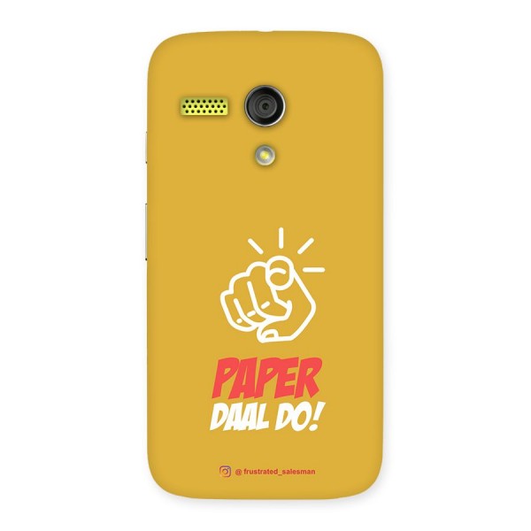 Paper Daal Do Mustard Yellow Back Case for Moto G