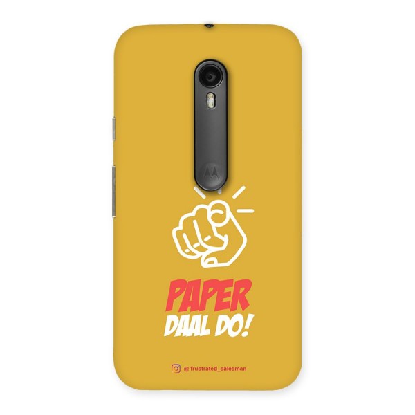 Paper Daal Do Mustard Yellow Back Case for Moto G3