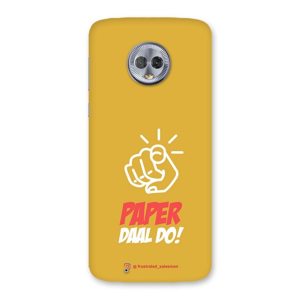 Paper Daal Do Mustard Yellow Back Case for Moto G6