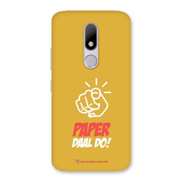 Paper Daal Do Mustard Yellow Back Case for Moto M