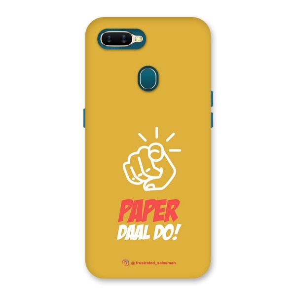 Paper Daal Do Mustard Yellow Back Case for Oppo A12