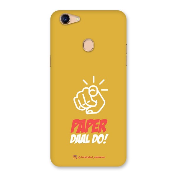 Paper Daal Do Mustard Yellow Back Case for Oppo F5