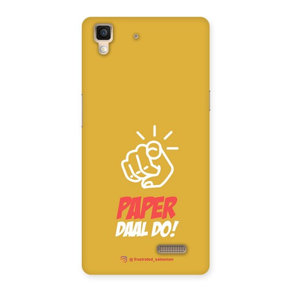 Paper Daal Do Mustard Yellow Back Case for Oppo R7