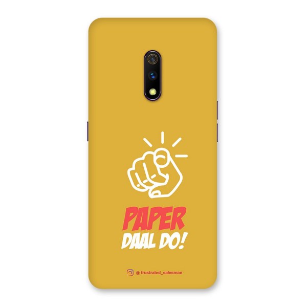 Paper Daal Do Mustard Yellow Back Case for Realme X