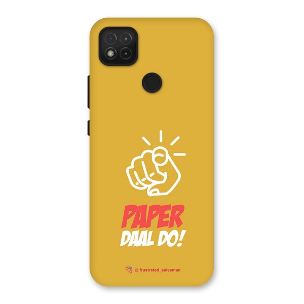 Paper Daal Do Mustard Yellow Back Case for Redmi 9C