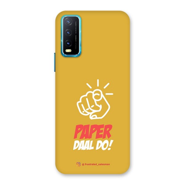 Paper Daal Do Mustard Yellow Back Case for Vivo Y12s