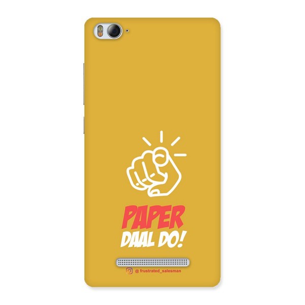 Paper Daal Do Mustard Yellow Back Case for Xiaomi Mi4i