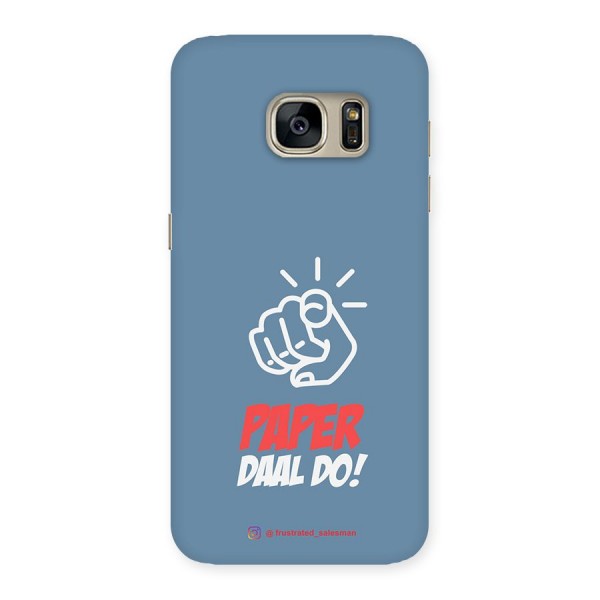 Paper Daal Do SteelBlue Back Case for Galaxy S7