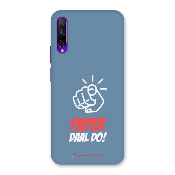 Paper Daal Do SteelBlue Back Case for Honor 9X Pro