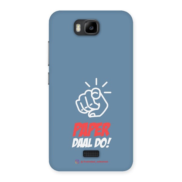 Paper Daal Do SteelBlue Back Case for Honor Bee