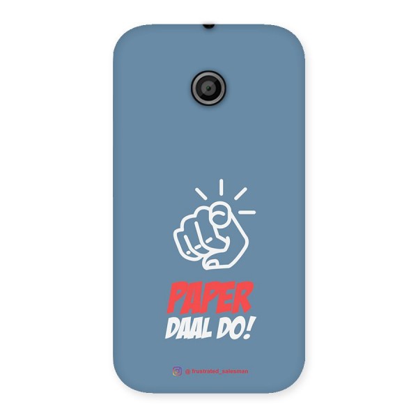 Paper Daal Do SteelBlue Back Case for Moto E