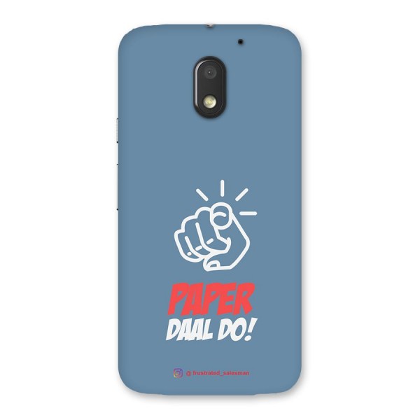 Paper Daal Do SteelBlue Back Case for Moto E3 Power