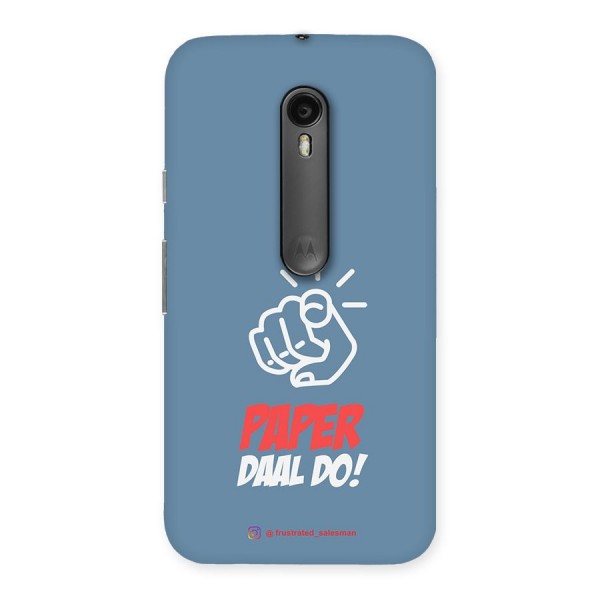 Paper Daal Do SteelBlue Back Case for Moto G3