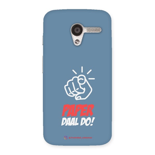 Paper Daal Do SteelBlue Back Case for Moto X