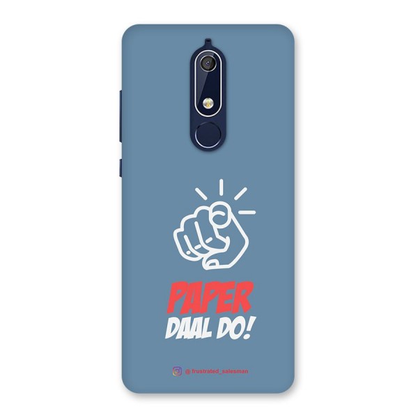 Paper Daal Do SteelBlue Back Case for Nokia 5.1