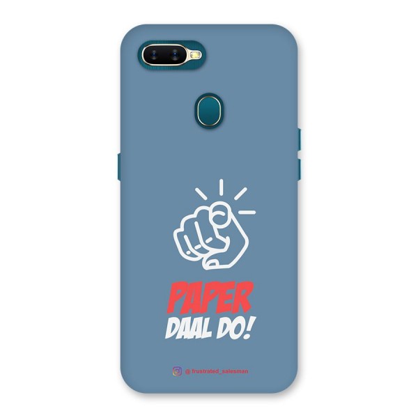 Paper Daal Do SteelBlue Back Case for Oppo A12