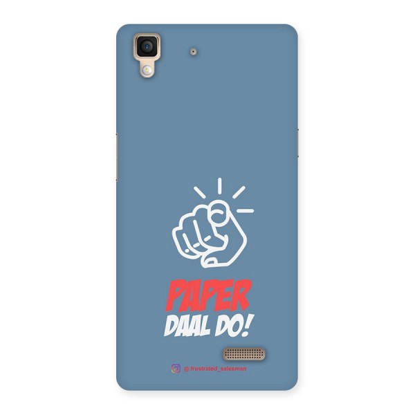 Paper Daal Do SteelBlue Back Case for Oppo R7