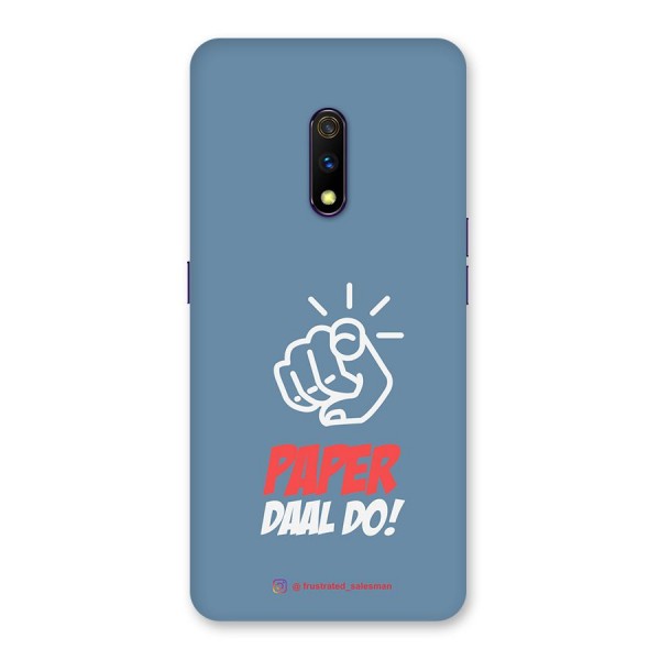 Paper Daal Do SteelBlue Back Case for Realme X