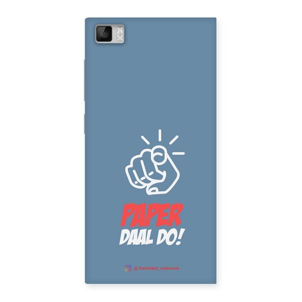 Paper Daal Do SteelBlue Back Case for Xiaomi Mi3