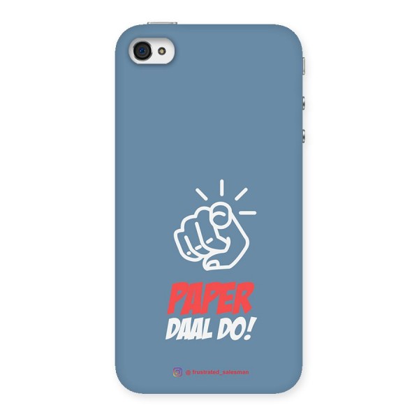 Paper Daal Do SteelBlue Back Case for iPhone 4 4s