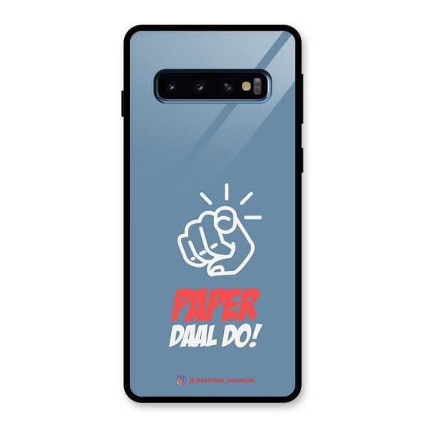 Paper Daal Do SteelBlue Glass Back Case for Galaxy S10