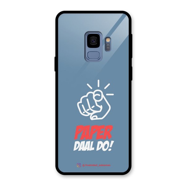 Paper Daal Do SteelBlue Glass Back Case for Galaxy S9