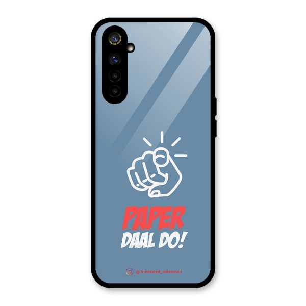 Paper Daal Do SteelBlue Glass Back Case for Realme 6i