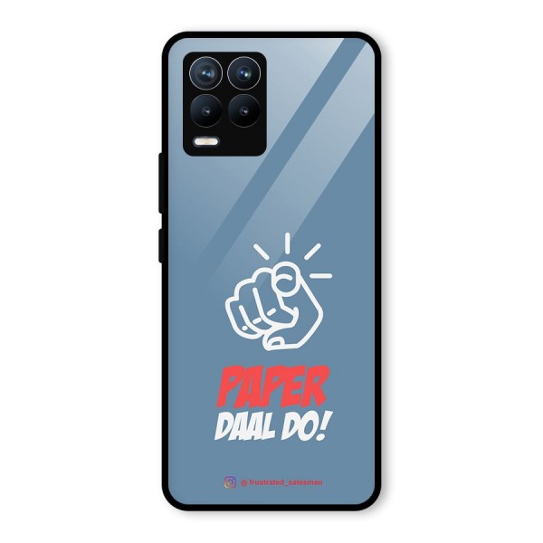 Paper Daal Do SteelBlue Glass Back Case for Realme 8