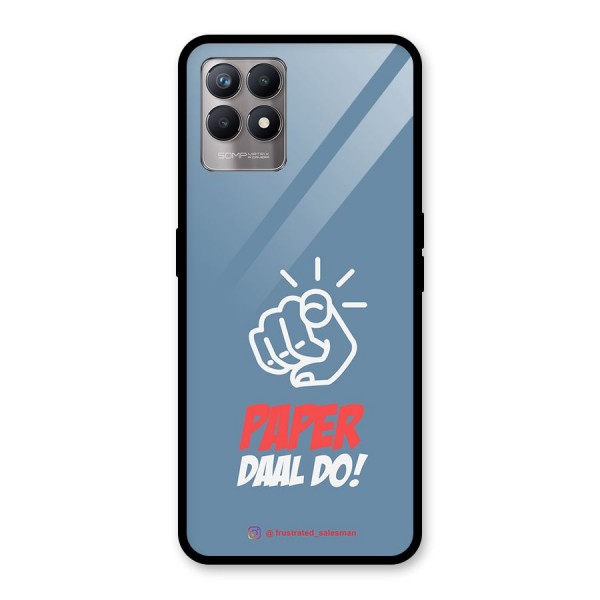 Paper Daal Do SteelBlue Glass Back Case for Realme 8i