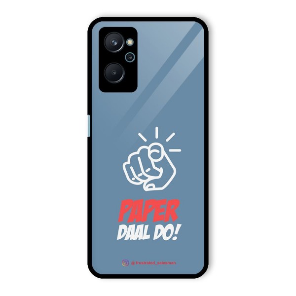 Paper Daal Do SteelBlue Glass Back Case for Realme 9i