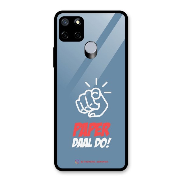 Paper Daal Do SteelBlue Glass Back Case for Realme C15