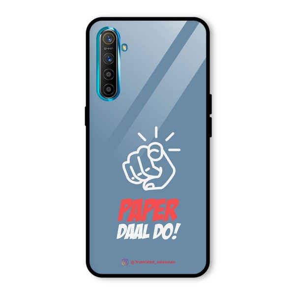 Paper Daal Do SteelBlue Glass Back Case for Realme XT