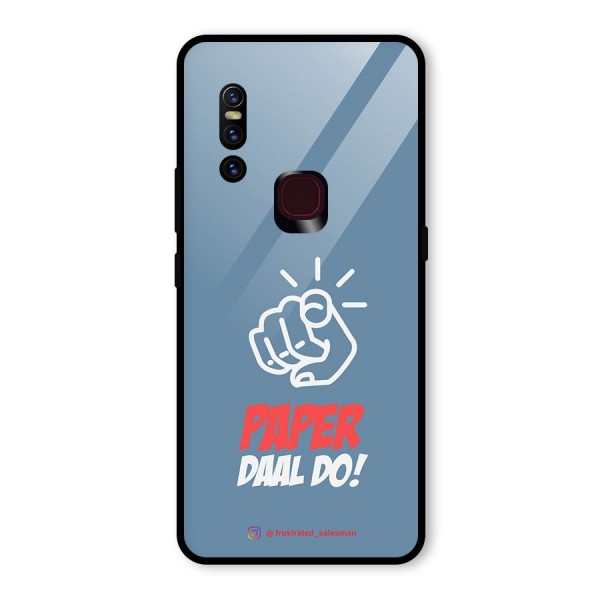 Paper Daal Do SteelBlue Glass Back Case for Vivo V15