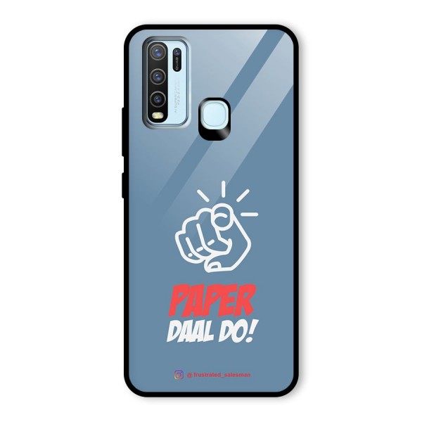 Paper Daal Do SteelBlue Glass Back Case for Vivo Y30