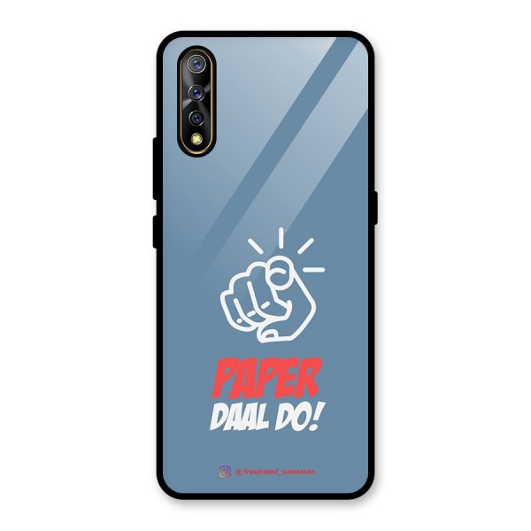 Paper Daal Do SteelBlue Glass Back Case for Vivo Z1x